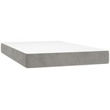  box spring s madracem LED svjetlosivi 120x200 cm baršun | shoptok.hr