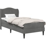  Okvir za krevet s uzglavljem Tamnosiva 80 x 200 cm Baršun - Tamnosiva 80 x 200 cm | shoptok.hr