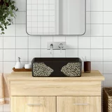 Nadgradni umivaonik crni pravokutni 46 x 35,5 x 13 cm keramički