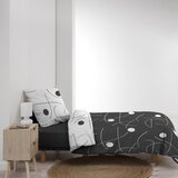 Douceur d intérieur Bela/temno siva enojna posteljnina iz mikrovlaken 140x200 cm Sonate – | Shoptok.si