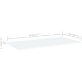 vidaXL Police za knjige 4 kom bijele 80 x 20 x 1 5 cm od iverice | shoptok.hr