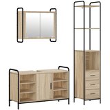  Set ormarića za kupaonicu 3 kom. Hrast sonoma | shoptok.hr