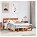 vidaXL Okvir kreveta bez madraca voštano smeđi 120x200 cm od borovine | shoptok.hr