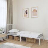 Metalni Kovinski posteljni okvir z vzglavjem bel 75x190 cm Cene
