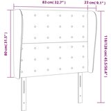  Uzglavlje s ušima smeđesivo 83 x 23 x 118/128 cm od tkanine | shoptok.hr