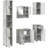  Set namještaja za kupaonicu s ladicama 5 pcs Betonski sivi | shoptok.hr