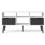 Tvilum Črno-bela TV mizica Oslo, 117 x 57 cm