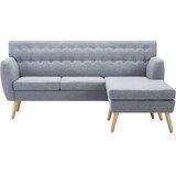  Kutna garnitura od tkanine 171,5 x 138 x 81,5 cm svjetlosiva | shoptok.hr