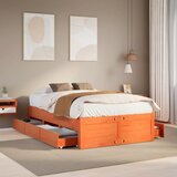 Maison Chic Posteljni okvir - Dvoposteljna postelja - Zakonska postelja brez vzmetnice s predali 135x190 cm borovina-J12356, (21762791) | Shoptok.si