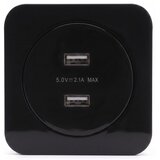 Aigostar zidna USB utičnica sa okvirom, 2x USB-A, crna | Eponuda.com