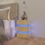 vidaXL led noćni ormarić bijeli i boja hrasta sonome 45x35x67 iverica | shoptok.hr