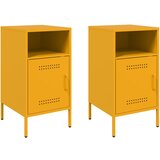 Maison Chic Dvo delni komplet Nočne omarice - Nočne mize gorčično rumena 36x39x68 cm jeklo, (21688305) Cene