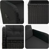  Set lounge namještaja za vrt 3 kom. Crna | shoptok.hr