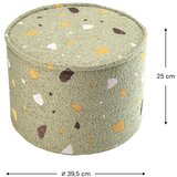 Wigiwama Zelen otroški tabure iz tkanine bouclé/iz šenilje Terrazzo – | Shoptok.si
