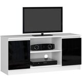 AKORD RTV KABINET 120 cm 2D 1P ČRNA ACRYLIC VISOKI SJAJ, (21713930) | Shoptok.si