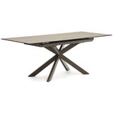 Kave Home Rjava raztegljiva jedilna miza s keramično ploščo 90x160 cm Atminda – | Shoptok.si