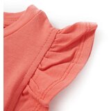  Dječja majica s volanima na rukavima koraljna boja 104 | shoptok.hr