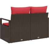  Vrtni kauč s jastukom 120 x 62 x 69 cm poliratan - Smeđa bez spremišta | shoptok.hr
