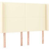  Uzglavlje krem 147 x 16 x 118/128 cm od umjetne kože | shoptok.hr