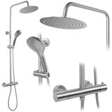 REA Bath Tuš set s termostatom REA VINCENT NICKEL BRUSH INOX | shoptok.hr