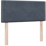 vidaXL Box Spring postelja z vzmetnico Temno siva 90x220 cm Velvet | Shoptok.si
