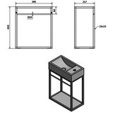 Sapho Belo kovinsko stensko stojalo brez umivalnika 39,5x45 cm Crest – | Shoptok.si