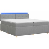  Boxspring krevet s madracem Svjetlosiva 200 x 200 cm Tkanina | shoptok.hr