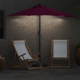 vidaXL Vrtni suncobran Bordo crvena 294 x 150 x 223 cm tkanina | shoptok.hr