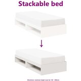 Dnevna postelja brez ležišča 75x190 cm trdna borovina, (21791244) | Shoptok.si