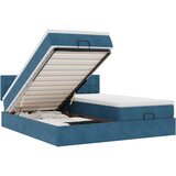  Okvir kreveta s madracima tamnoplavi 160x200cm baršunasti | shoptok.hr