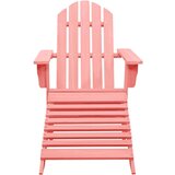 vidaXL Vrtna stolica Adirondack s otomanom od masivne jelovine roza | shoptok.hr