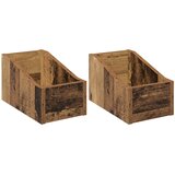  Kutija za LP ploče 2 kom. Staro drvo 18 x 32 x 18 cm | shoptok.hr