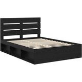  Krevetna konstrukcija Crna 140 x 200 cm Čvrsto borovo drvo | shoptok.hr