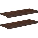 Step treads 2 kom. 80 x 25 x 2 cm Tamno smeđa Čvrsto drvo bukve | shoptok.hr