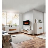 XORA visoka komoda, bela, barve hrasta | Shoptok.si