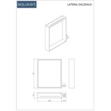 AQUAART Ogledalo Lateral s rasvjetom, hrast natural | shoptok.hr