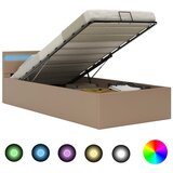 vidaXL Hidraulični okvir za krevet LED boja cappuccina 90 x 200 cm Cijene