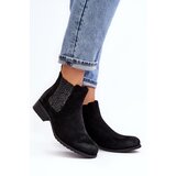 Boto Women's Ankle Boots on Flat Heel Black Sauamia | shoptok.hr