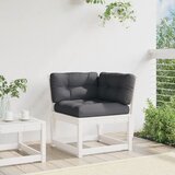  Kutna vrtna sofa s jastucima bijela 73 x 73 x 78 cm od borovine | shoptok.hr
