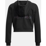 Under Armour Pjt Rck HW Terry FZ Q4-BLK Black Crop Top | ePonuda.com