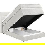 CARRYHOME POSTELJA BOXSPRING 140 cm x 200 cm , tekstil sivobela | Shoptok.si