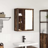 Maison Chic Kopalniška stenska omarica - Kopalniške omarica z ogledalom dimljen hrast 50x21x60cm iu694, (22064010) | Shoptok.si