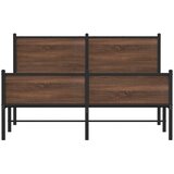  Metalni okvir kreveta bez madraca smeđa boja hrasta 150x200 cm | shoptok.hr