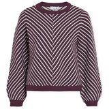 Vila Puloverji Khaia Knit - Fig Bordo Cene