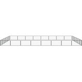  Ograda za pse s 28 panela crna 100 x 50 cm čelik obložen prahom | shoptok.hr