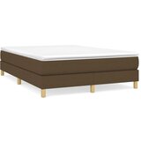 The Living Store Posteljni okvir temno rjav 140x190 cm blago - Posteljni Okvir, (21526526) | Shoptok.si