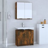 Maison Chic Kopalniška garnitura - Kopalniški sestavi 2-delni dimljen hrast inženirski les, (21787715) | Shoptok.si