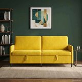 SOFA s pohranom Žuta 192 x 78 x 87 cm Poliester | Shoptok.si