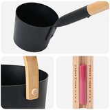  Set kofa za saunu 4 pcs Crna 8.5 x 8 x 4.5 cm Aluminij | shoptok.hr