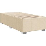 vidaXL Box spring postelja z vzmetnico krem 90x200 cm blago | Shoptok.si